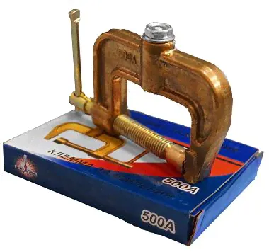 Клемма заземления КЗ-500 BRIMA (струбцина)
